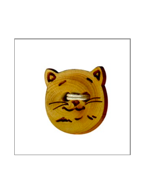 M60131- Botón Gato Madera